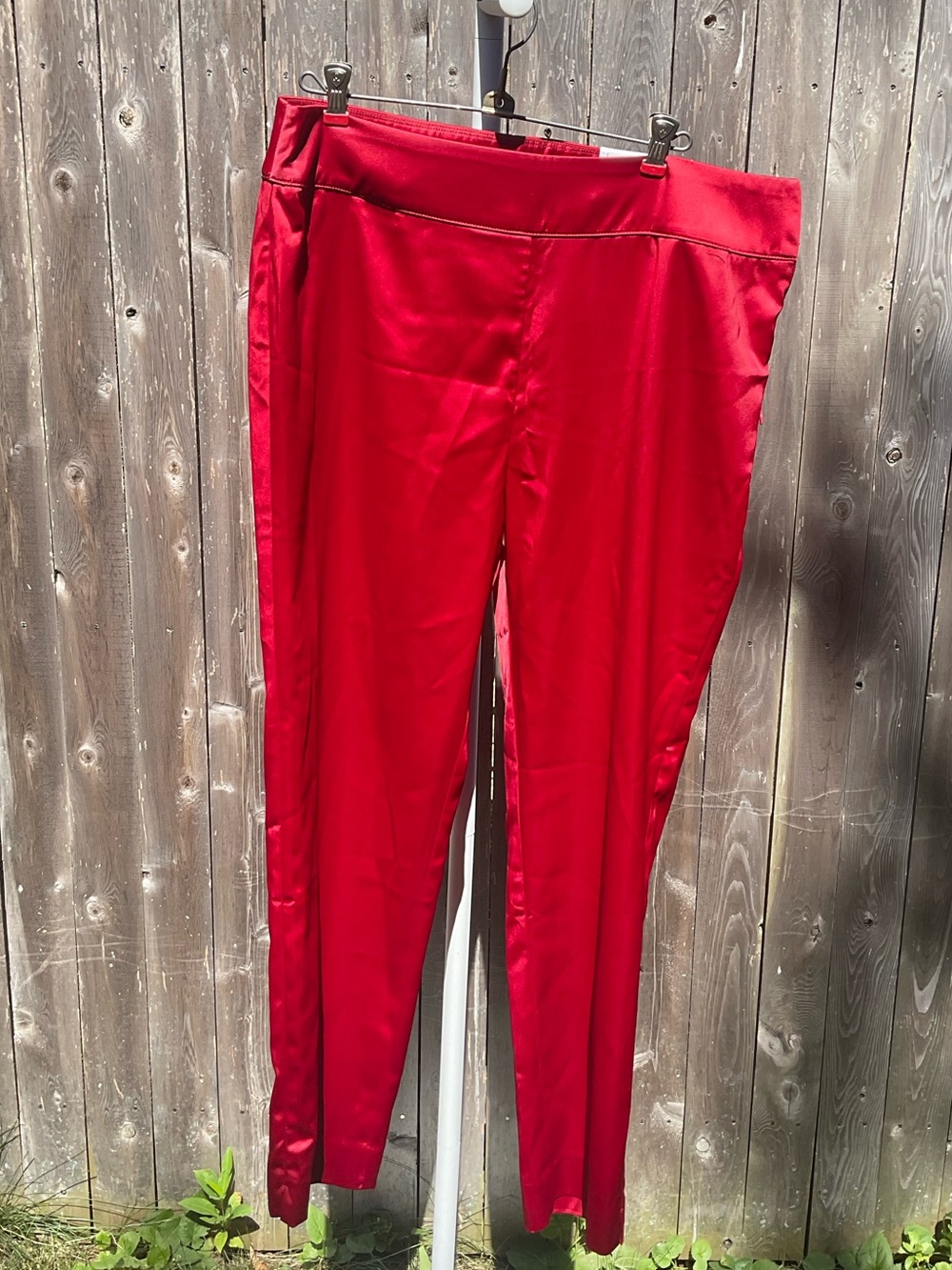 Soft Surroundings Red Satin Pants